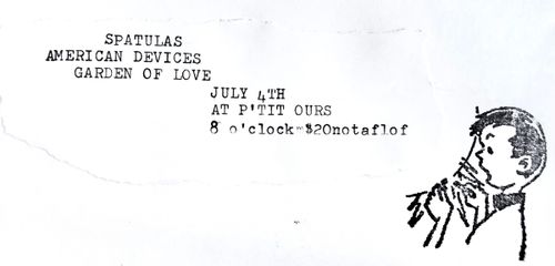 Cell Lunch presents: The Spatulas / American Devices / Garden of Love