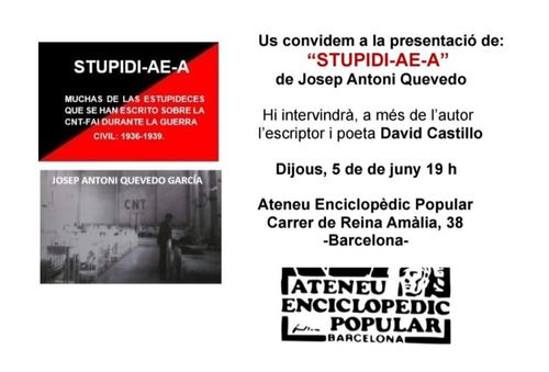 Presentació del llibre STUPIDI-AE-A