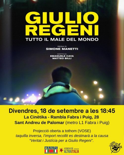 Cinema: Giulio Regeni – Tutto il male del Mondo