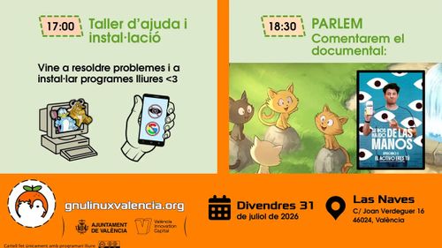Taller d’instal·lació GNU/Linux i Debat sobre «El Activo Eres Tú» de Carles Tamayo