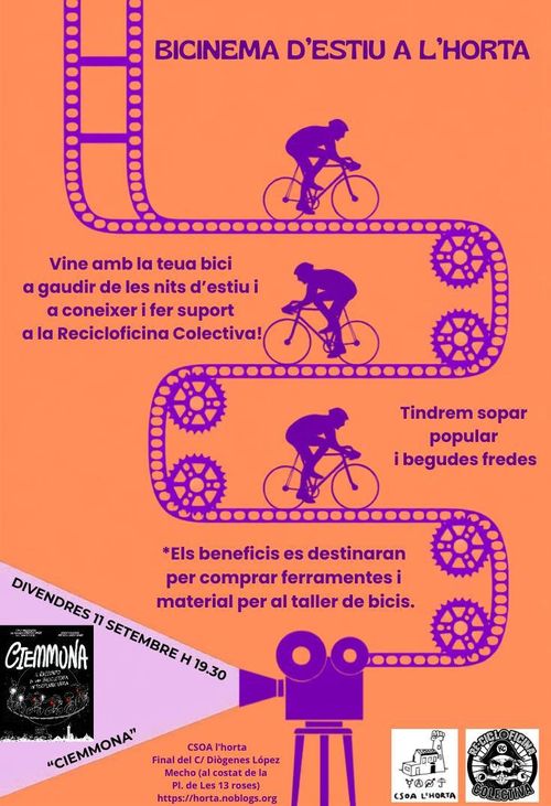 Bicinema d'estiu a l'Horta 🚲🎬📽