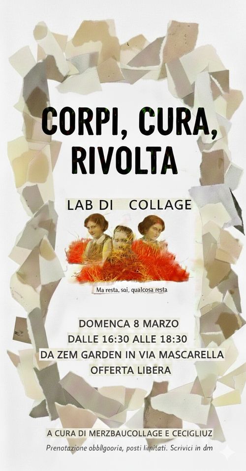 Lab collage corpi cura rivolta