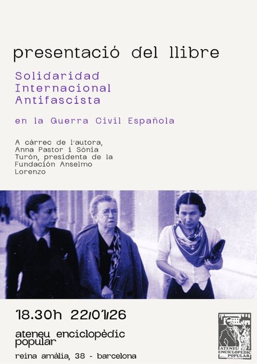 Presentació del llibre Solidaridad Internacional Antifascista en la Guerra Civil española