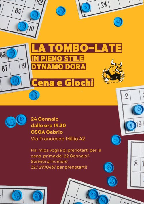 MITICA TOMBO-LATE DELLA DYNAMO DORA @CSOA GABRIO